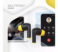 Canyon Hexagon 7, casque intra-auriculaire stéréo sans fil Bluetooth 5.4. ANC, fonction ENC, autonomie de 27 heures, jaune et noir