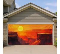 Canyon - Housse de porte de garage coucher de soleil - Grand paysage désertique - Décoration artistique de porte de garage - Couleurs chaudes pour décoration saisonnière - 400 x 180 cm