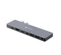 CANYON Hub adaptateur USB C 8 en 1 pour MacBook Pro et Air, station d'accueil de charge et de synchronisation avec ports Thunderbolt 3 Type C, USB 3.0, HDMI 4K et prise audio 3,5 mm