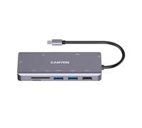 Canyon Hub USB 9 en 1 USB-C > HDMI/3 x USB/USB-C/RJ45/SD/Audio