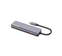 Canyon Hub USB-C DS-18 5-en-1, Adaptateur Multiport USB Type-C, Transfert de Données Jusqu'à 10 Gbit/s, Plug & Play, Boîtier en Aluminium, Gris