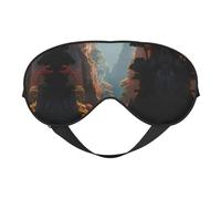 Canyon Masque de sommeil en soie avec sangle réglable - Masque doux pour les yeux - Pour bloquer les lumières - Pour un sommeil doux - Voyage, relaxation, sieste et méditation