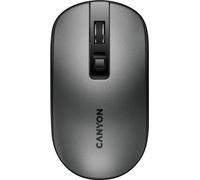 Canyon MW-18, Souris optique USB sans fil, 800/1200/1600 dpi, 4 poussoirs silencieux, chargeur sans fil QI, gris foncé