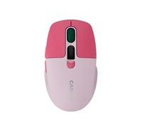 CANYON MW-26 Souris sans fil, double mode 2,4 GHz et Bluetooth, clic silencieux, écran LCD de la batterie, DPI réglable jusqu'à 2400, rechargeable USB-C, rose