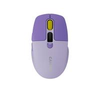 CANYON MW-26 Souris sans fil, double mode 2,4 GHz et Bluetooth, clic silencieux, écran LCD de la batterie, DPI réglable jusqu'à 2400, rechargeable USB-C, violet