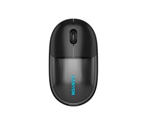 CANYON OnClick 24 Souris sans fil, double mode 2,4 GHz et Bluetooth 5.1, clic silencieux, rechargeable USB-C, capteur optique 1200 DPI, design noir transparent