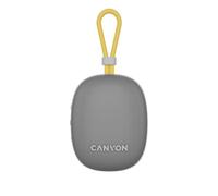 CANYON OnMove 12 Enceinte portable sans fil 5 W IPX7 étanche Bluetooth 5.3 Couplage stéréo TWS 12 heures de lecture Charge rapide USB-C Batterie 1200 mAh Gris