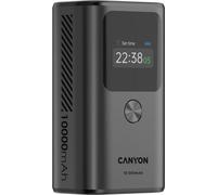 Canyon OnPower 130, Powerbank, 10 000 mAh, écran, entrée : USB-C, sortie : 2x USB-C /USB-A, 30W, horloge/alarme/température
