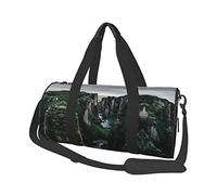 Canyon Sac de voyage rond en toile imperméable et résistant aux déchirures Motif mousse de falaise