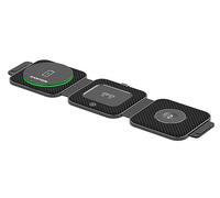 CANYON Station de Charge Apple 3 en 1 Pliable Chargeur 3 en 1 Apple sans Fil Rapide Compatible avec iPhone 14/13/12/11/X/8 Airpods 2/3/Pro Apple Watch 8/7/SE/6/5/4/3/2 18W Adapter pour Voyager Noir