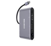 Canyon USB-8-in1 HUB USB-C > HDMI/3xUSB/USB-C/RJ45/VGA/Audio retail