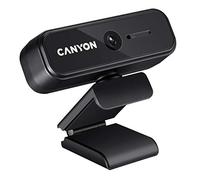 CANYON Webcam Full HD 1080p avec microphone pour diffusion en continu avec mise au point automatique, fonction rotative à 360°, PC/ordinateur de bureau/ordinateur portable pour zoom, Skype,