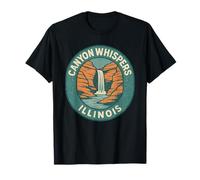 Canyon Whispers Illinois Chemise rétro Cascade Canyon Randonnée T-Shirt