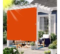 CANYUE Voile D'ombrage pour Balcon, 0.75 * 3 M Toile D'ombrage Rectangulaire Imperméable Et Isolant Thermique, Brise-Vue Voile Ombrage, pour Clôture De Jardin (Orange)