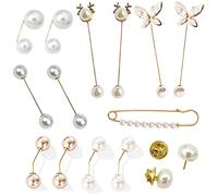 Canzoon Broche Perle Artificielle 15Pcs Broche Femme Pull Clip Cardigan Pour La Fixation De Pull Châles Et Robes Épingles De Sûreté Pour Femmes Filles Vêtements Décoration