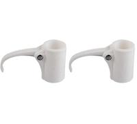 Cao - Accessoires pour Parasol en Plastique - Couleur Blanc - Diamètre ø intérieur 2,4 cm (Lot de 2)