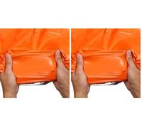 Cao Couverture de Survie Réutilisable - 210 x 130 cm - Orange/Argent (Lot de 2)
