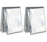 Cao - Couverture Isothermique en Polyester métalisé 220 mm - 240 mm (Lot de 2)