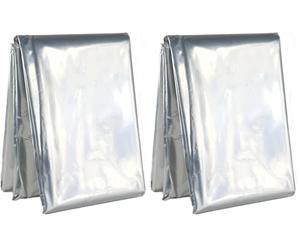 Cao - Couverture Isothermique en Polyester métalisé 220 mm - 240 mm (Lot de 2)