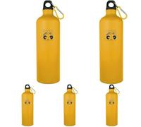 Cao - Gourde POP 1 litre en Aluminium - Couleur Moutarde - Hauteur 27 cm - Diamètre ø 8 cm (Lot de 5)