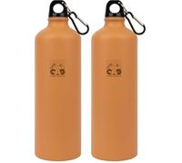 Cao - Gourdes POP 1 litre en Aluminium - Couleur Rouille - Hauteur 27 cm - Diamètre ø 8 cm (Lot de 2)