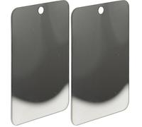 Cao - Miroirs en Acier - Largeur 7,6 cm - Hauteur 11,5 cm (Lot de 2)