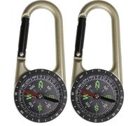 Cao Mixte 254 Boussole Mousqueton, Noir, 10 8x4 5cm EU (Lot de 2)