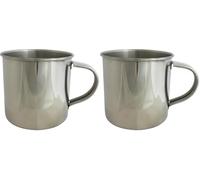 Cao - Quart simple paroi 35 n Inox - Hauteur 7,7 cm - Diamètre ø 8,5 cm (Lot de 2)