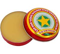 Cao Sao Vang 3 X New Golden Star Balm Vietnam 3g Each/9g Total (Natural)