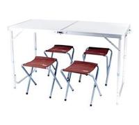 CAO Table avec 4 sièges - Aluminium - 120x60x70cm