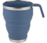 Cao - Tasses "FLEXI'CUP" 40 cl en Silicone & Inox - Couleur Bleu - Longueur 12 cm - Largeur 8,5 cm - Hauteur 11 cm