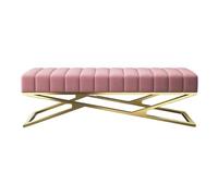CAOJLjiaxiang-2012 Banc de lit, tente de vêtements, testeur, garde-robe, canapé, banc, banc moderne et simple, chambre, table de chevet, pied de lit (rose, 150 x 40 x 40 cm)