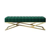 CAOJLjiaxiang-2012 Banc de lit, tente de vêtements, testeur, garde-robe, canapé, banc, banc moderne et simple, chambre, table de chevet, pied de lit (vert, 150 x 40 x 40 cm)