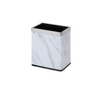 CAOJLjiaxiang-2012 Corbeille à papier carrée ouverte pour la maison, la cuisine, le bureau (grain racine noir et blanc)