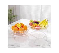 CAOJLjiaxiang-2012 Grand panier à fruits avec panier pour garder au frais les fruits et légumes - Bols métalliques pour plan de travail - Panier de fruits dans un bol (blanc)