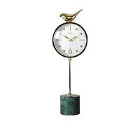 CAOJLjiaxiang-2012 Horloge de décoration moderne simple, horloge de mode pour la maison, ornements, base en marbre, décoration de table, horloges décoratives (C)