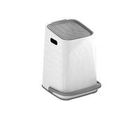 CAOJLjiaxiang-2012 Poubelle à pied avec couvercle carré en cuir grain de cuir pour salon, chambre à coucher, salle d'étude, bureau, plastique, 8 L/12 L (D, 8 L)