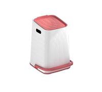 CAOJLjiaxiang-2012 Poubelle à pied avec couvercle carré en cuir grain de cuir pour salon, chambre à coucher, salle d'étude, bureau, plastique, 8 L/12 L (C, 12 L)