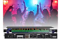 CAOJS 31-Band Audio Digital Equalizer, Stereo Graphic EQ Equalizer, LED Spectrum Display & 10 Preset Effects, Automatic Noise Reduction Tuning & Treble/midrange/Bass Adjusted, Suit for DJ, Stage