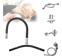 CAOJS Hair Wash Head Spa Therapy, 360° Adjustable Water Circulation Frame, 60cm Bending Waterfall Shower with Hose, Rotatable Degrees & Curved Waterfall, Easy to Install & Free Hands, for Shops