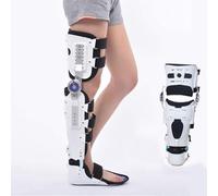 CAOJS Orthèse de protection post-genou et pied, genouillère articulée ROM avec support d'angle réglable, support de jambe et pied, pour immobilisation et stabilisation postopératoires