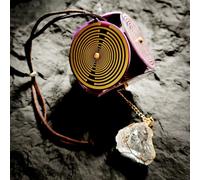 CAOJS Pendentif à Disque polarisant pour méditation MWO avec Cristal Blanc Naturel, purifie Le Champ magnétique, idéal pour la Suspension, la méditation et Les rituels énergétiques