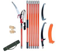 CAOJS Scie d'élagage sur Perche de 6 m, scie Manuelle à Longue portée avec poignée isolée, Fixation Robuste et rallonge réglable, pour la foresterie, l'entretien des pelouses