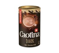 Caotina noir, Poudre de Cacao avec du Chocolat Noir Suisse, Chocolat Chaud, Boîte, 500g