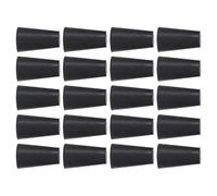 Caoutchouc Bouchons Coniques 30 Pièces Noir pour Laboratoire | Étanchéité Fiable, Structure Pleine sans Bavures, pour Flacons et Tubes à Essais, Usage en Titrage