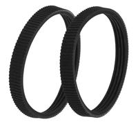 Caoutchouc Courroie de Rabot Électrique Noir 2 Pièces | Transmission Stable, pour Raboteuse Bois Portative, Denture 4 Dents, Pas 2,4mm, Épaisseur 3,2mm