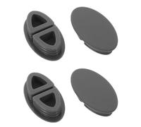 Caoutchouc Coussinet de Siège de Toilette Noir 4 Pièces | Joint pour Abattant, Surface Texturée, Stabilité Renforcée, Installation Facile, du Bruit