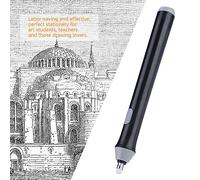 Caoutchouc de dessin électrique, gomme à annulation automatique, crayon automatique à batterie Tenwin batterie avec 22 recharges en caoutchouc (noir)