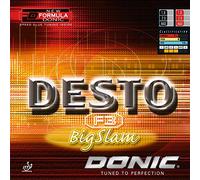 Caoutchouc de raquette de tennis de table Donic Desto F3 Big Slam, Noir , 1.8mm
