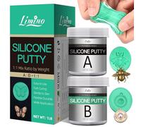 Caoutchouc de Silicone en Pâte - 450g / 16oz Kit de Fabrication de Moules en Silicone Flexible, Rapport 1:1 Silicone pour Moulage, Moules en Résine, Moule à Bougie, Moule Savon, Fabrication Artisanat
